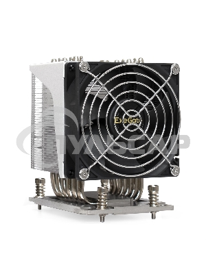 Кулер для процессора ExeGate ESNK-P0064AP4.PWM.4U.SP3.Cu серебристый, 92 мм, алюминий/медь, 3800 об/мин, 44 дБ, 4 pin, 280 Вт, 125.4 мм