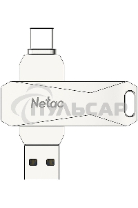 Флешка USB Netac U782C NT03U782C-128G-30PN dual USB 3.0+TypeC 128 Gb, retail version