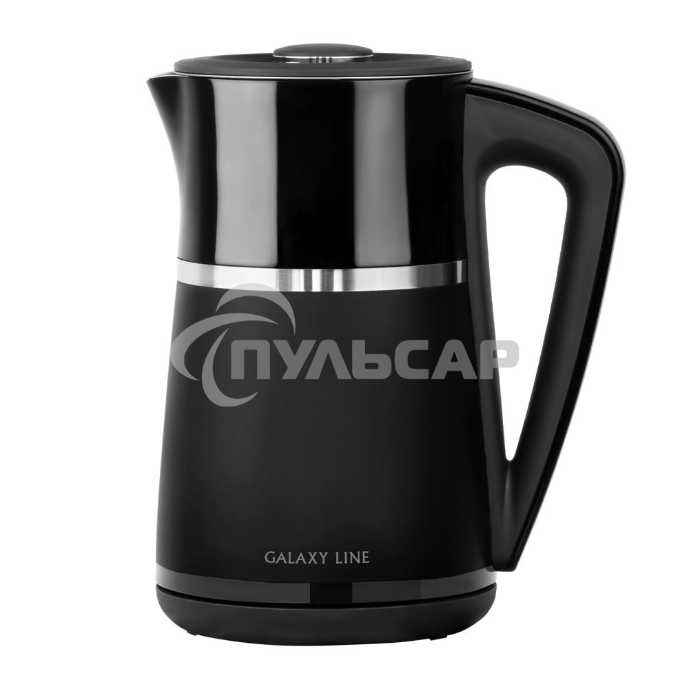 Чайник электрический Galaxy Line GL 0338, черный, пластик, 2200 Вт, 1,7 л