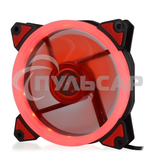 Вентилятор для корпуса Crown CMCF-12025S-1230 черный/красный, 120 мм, 1650 об/мин, 23 дБ, 3 pin