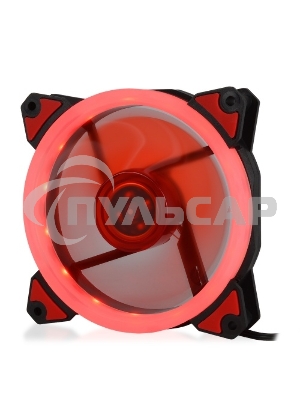 Вентилятор для корпуса Crown CMCF-12025S-1230 черный/красный, 120 мм, 1650 об/мин, 23 дБ, 3 pin