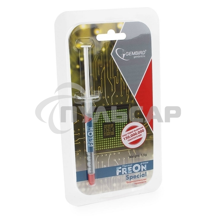 Термо паста Gembird FreOn Special GF-11-1.5 для радиаторов, 1,5гр, шприц