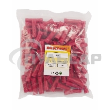 Соединительная гильза изолированная L-32 мм 6-10 мм² (ГСИ 10/ГСИ 6,0-10,0) красная Rexant