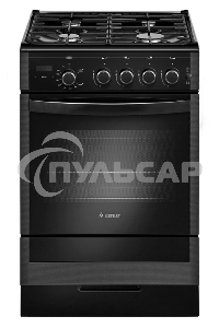 Плита газовая Gefest ПГ 5300-03 0046 черный, конфорок 4 шт, духовка 52 л, 50 см x 85 см x 58.5 см