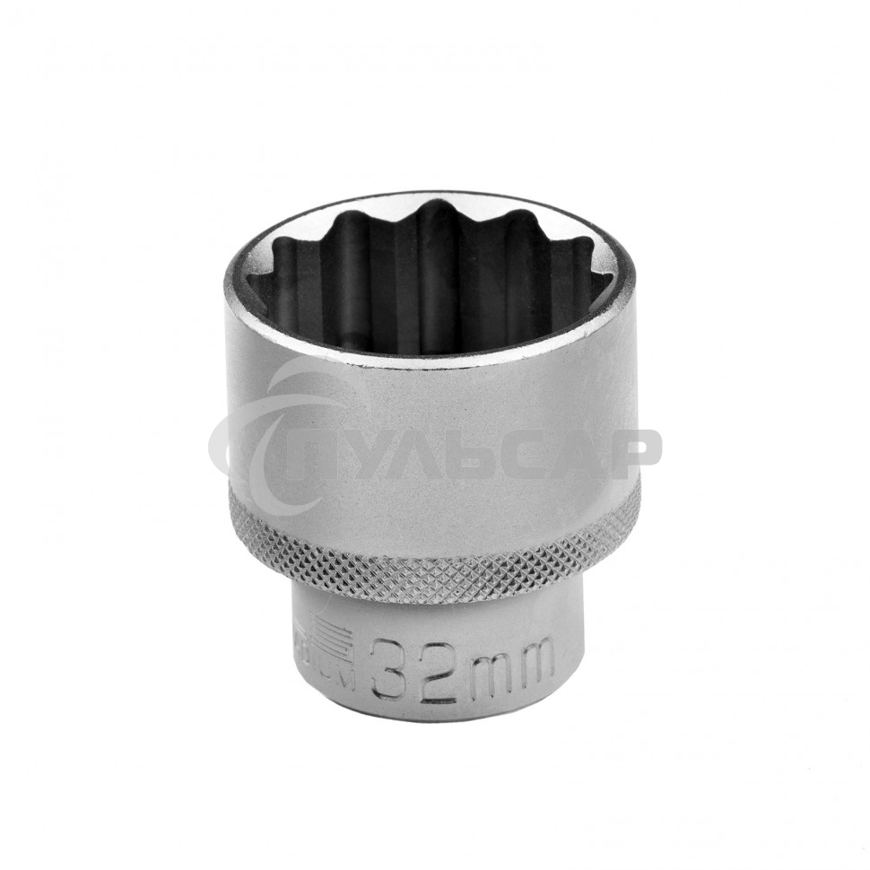 Головка торцевая, 32 мм, 12-гранная, CrV, 1/2