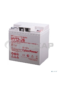 Аккумуляторная батарея PS CyberPower RV 12-26 / 12 В 26 А·ч Battery CyberPower Professional series RV 12-26 / 12V 26 Ah