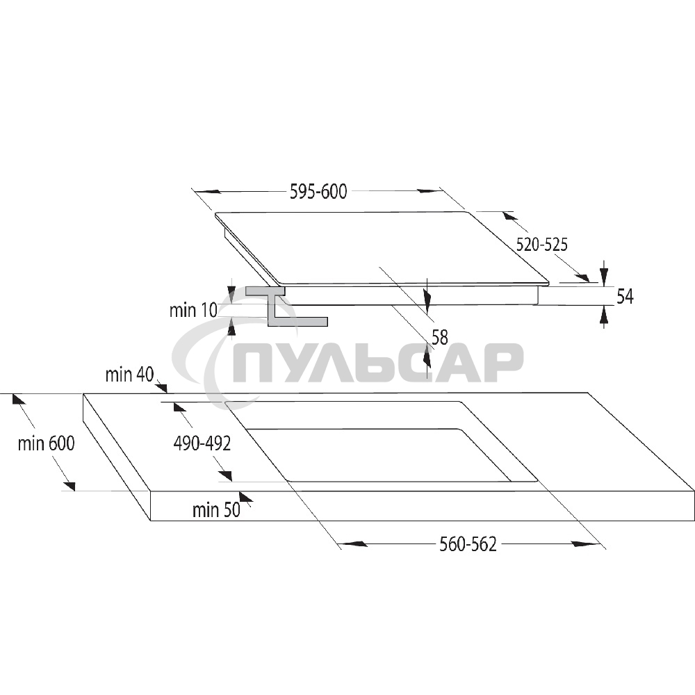 Индукционная варочная панель Gorenje GI6401BSC черный