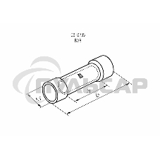 Соединительная гильза изолированная L-32 мм 6-10 мм² (ГСИ 10/ГСИ 6,0-10,0) красная Rexant