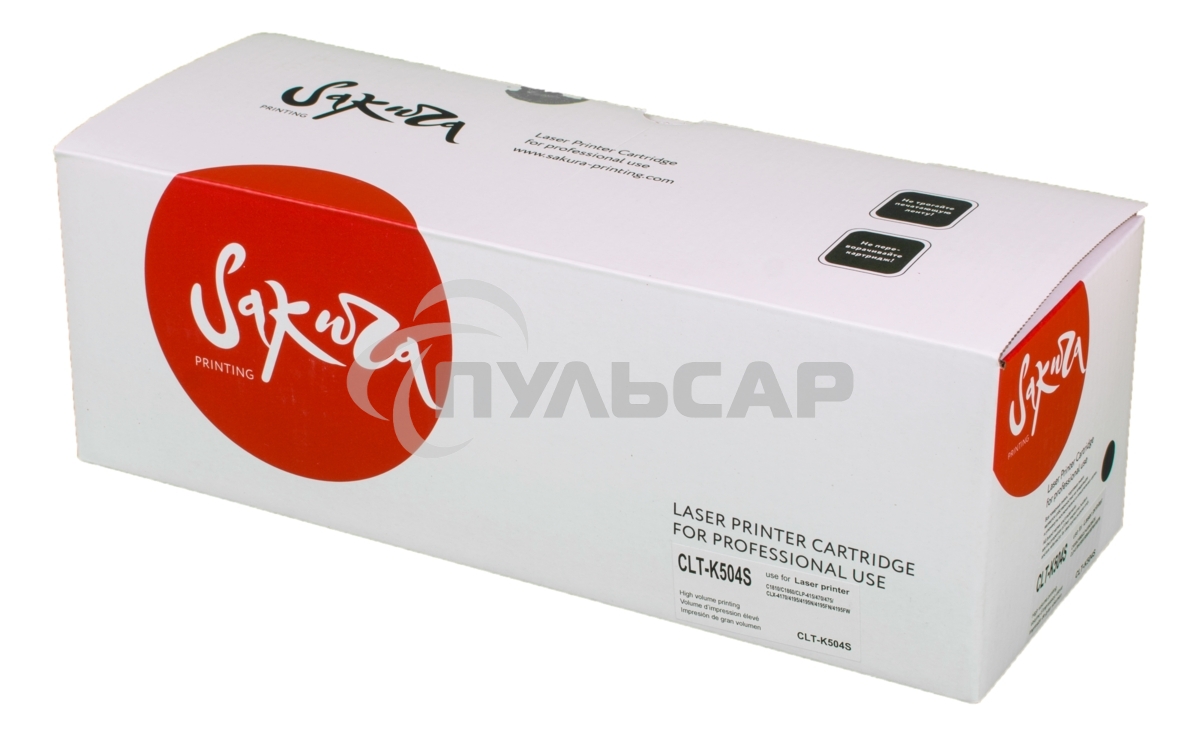 Картридж лазерный Sakura CLTK504S для Samsung CLP-415, CLX-4195, SL-C1810, SL-C1860, черный, 2500 к.