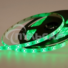 Лента светодиодная силикон, 8 мм, IP65, SMD 2835, 60 LED/m, 12 V, цвет свечения зеленый
