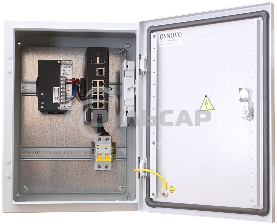 Коммутатор Osnovo SW-60812/I 8x100Mb 1G 2SFP 300W