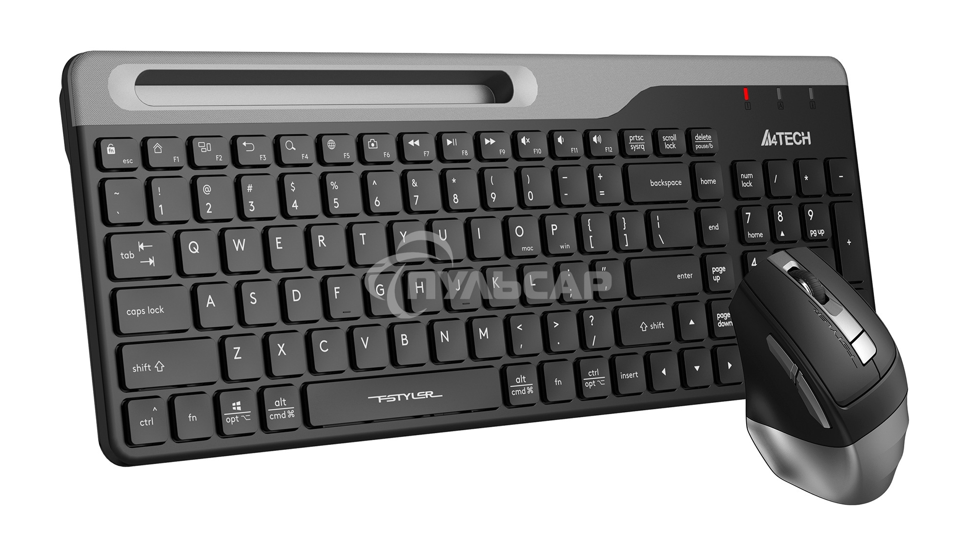 Комплект клавиатура + мышь A4Tech Fstyler FB2535C клав:черный/серый мышь:черный/серый USB беспроводная Bluetooth/Радио slim