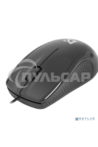 Мышь проводная Defender Optimum MB-160 черный, 1000 dpi, USB, кнопки - 3