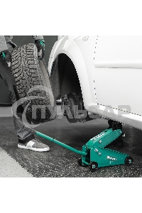 Домкрат гидравлический подкатной Сибртех 2,5 т, 148-387 мм, в пласт. кейсе