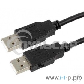 Кабель USB2.0 Pro Cablexpert CCP-USB2-AMAM-6, AM/AM, 1.8м, экран, черный, пакет