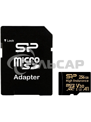 Флеш карта microSD 256Gb Silicon Power microSDHC Class 10 UHS-I A1 V30 U3 (SD адаптер) 100Mb/s