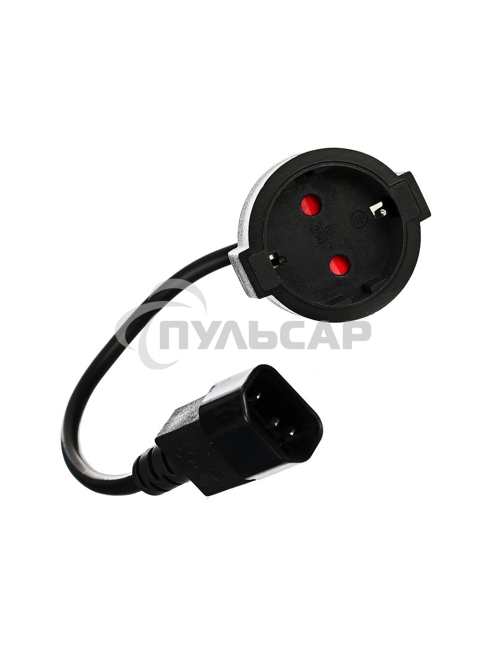 Кабель-переходник UPS->розетка VCOM (IE-320 C14 to Socket Type-F) 3Gx0,75мм VDE <CE002>