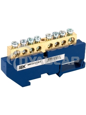 Шина нулевая на DIN-изол. ШНИ 8х12-8-Д-С ИЭК YNN10-812-8D-K07