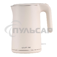 Чайник электрический Galaxy Line GL 0327, пудровый, пластик, 1800 Вт, 1,5 л