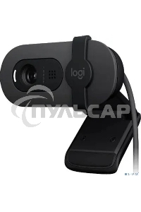 Веб-камера Logitech HD Webcam Brio 90 графитовый 2Mpix (1920x1080) USB 2.0 с микрофоном (960-001581)