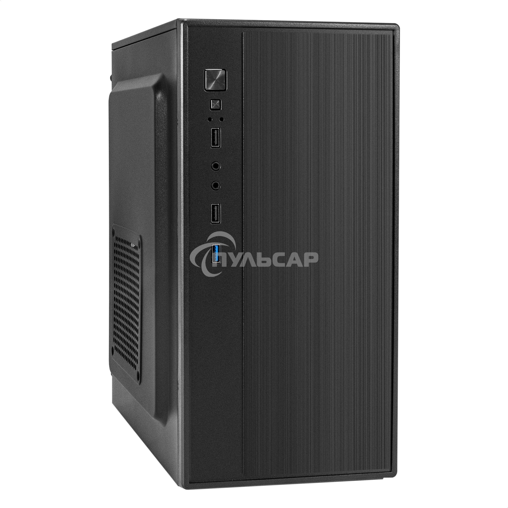 Компьютерный корпус Minitower ExeGate BAA-408U-AAA350 (mATX, БП AAA350 с вент. 8см, 2*USB/1*USB 3.0, HD Audio, черный)