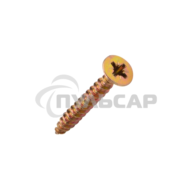 Саморез универсальный KRANZ 5х40, желтый цинк, пакет (20шт.)