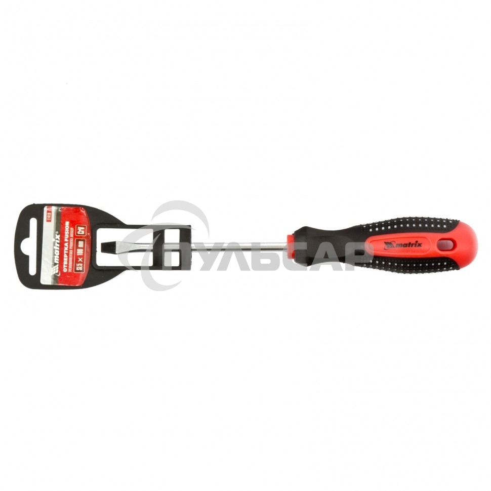 Отвертка Matrix Fusion, SL5,0 х 100 мм, CrV, 3-х компонентная рукоятка 