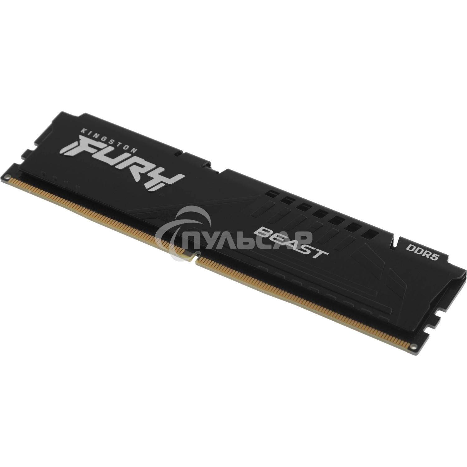 Оперативная память Kingston Fury Beast, DDR5, 16Gb (1x16Gb), 6000MHz, CL30, DIMM, с радиатором, черный