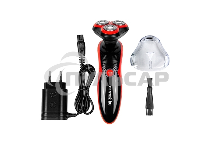 Электробритва Centek CT-2168 (красный) ротор 3D, влажное бритье, 3 плав.головки, 2-ные лезвия, до 50 мин раб