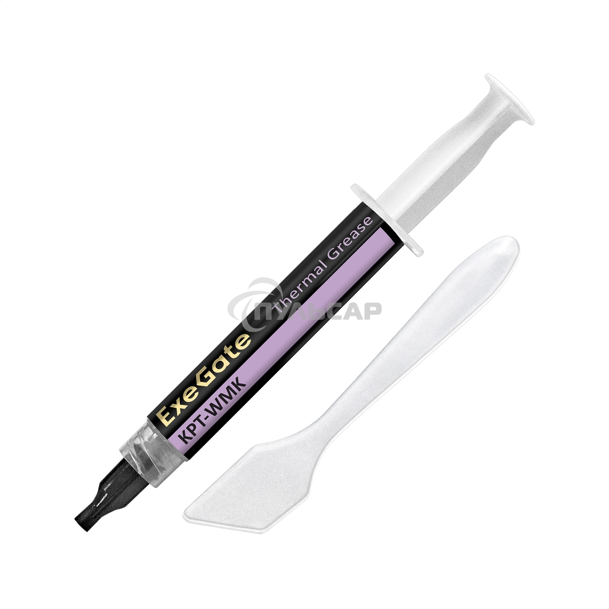 Термопаста ExeGate KPT-WMK (0,8 Вт/(м•К), 3г, шприц с лопаткой)