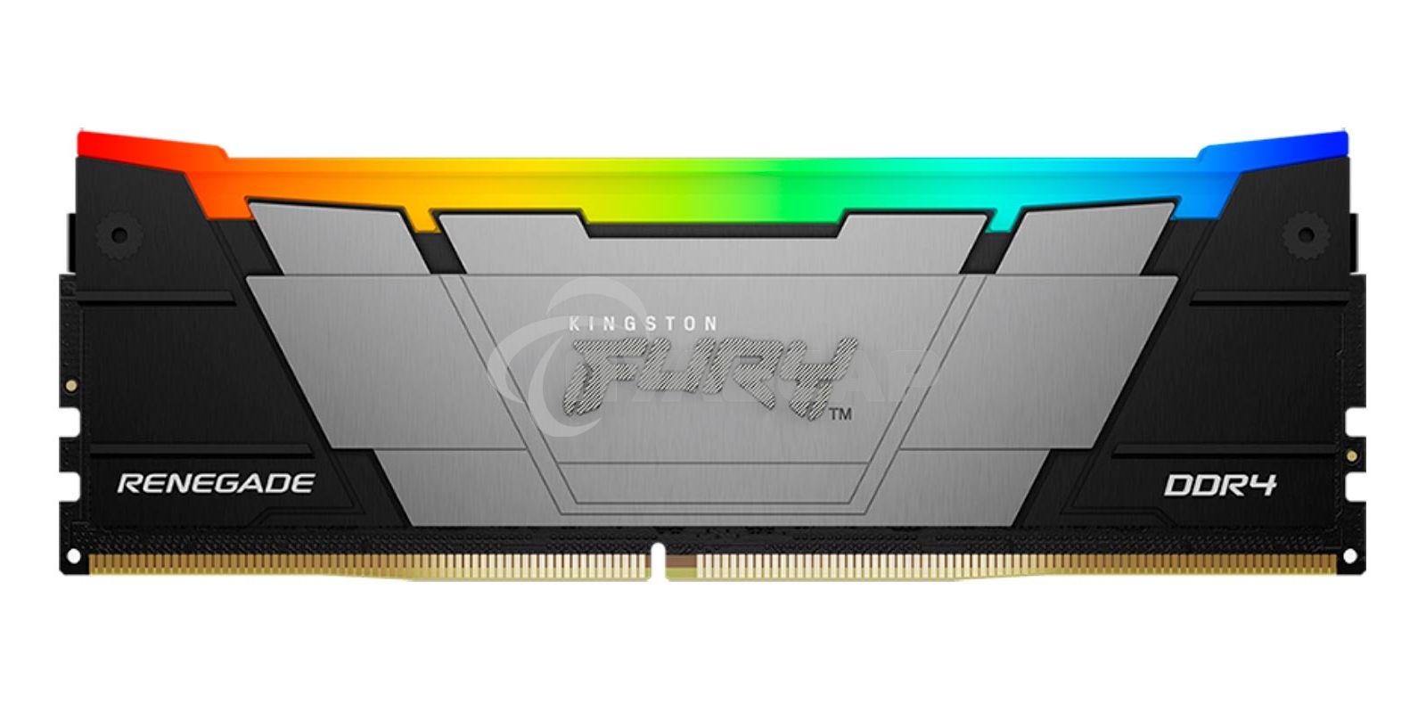 Оперативная память Kingston Fury Renegade, DDR4, 16Gb (2x8Gb), 3600MHz, CL16, DIMM, с радиаторами, RGB, серый/черный