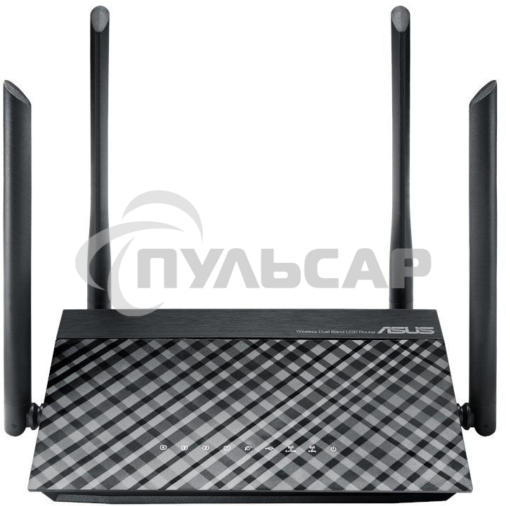 Маршрутизатор беспроводной Asus RT-AC1200 10/100BASE-TX черный (Dual Band)