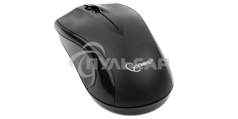 Мышь беспроводная Gembird MUSW-320 черный, 1000 dpi, радиоканал, USB, кнопки - 3
