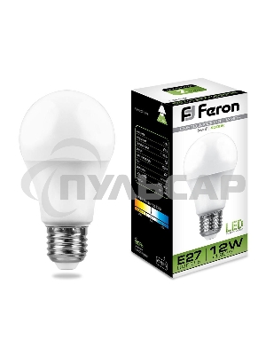 Лампа светодиодная Feron LB-93 12W 230V E27 4000K A60