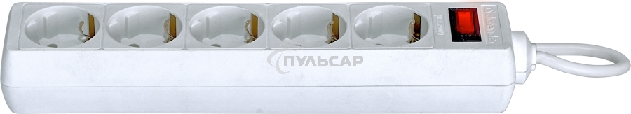 Сетевой фильтр Defender ES, 5.0м, 5 розеток белый