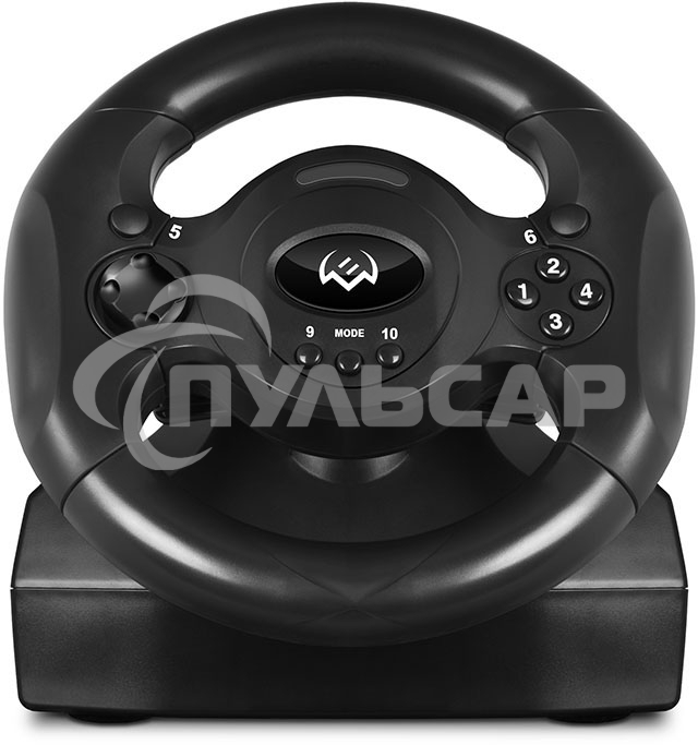 Руль SVEN GC-W300 (педали, вибро, лепестки, D-pad, 10 кл, резин. вставки, PC, цифр. и аналог.
