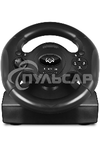 Руль SVEN GC-W300 (педали, вибро, лепестки, D-pad, 10 кл, резин. вставки, PC, цифр. и аналог.