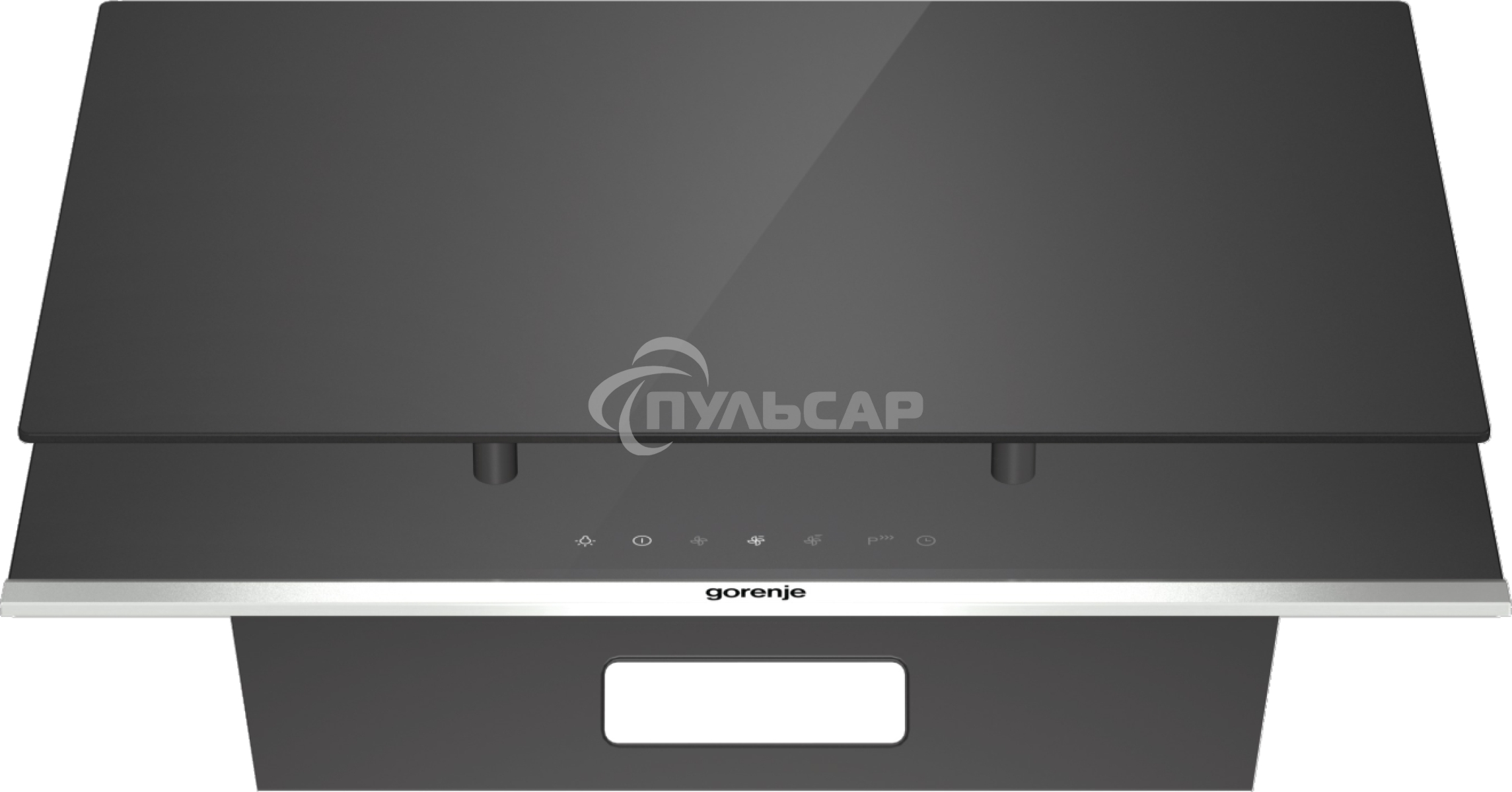 Вытяжка наклонная Gorenje WHI649X21P черный/серебристый, 60 см, 740 куб. м/ч, 67 дБ