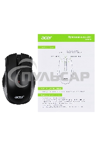 Мышь проводная Acer OMW020 черный, 1600 dpi, USB, кнопки - 4