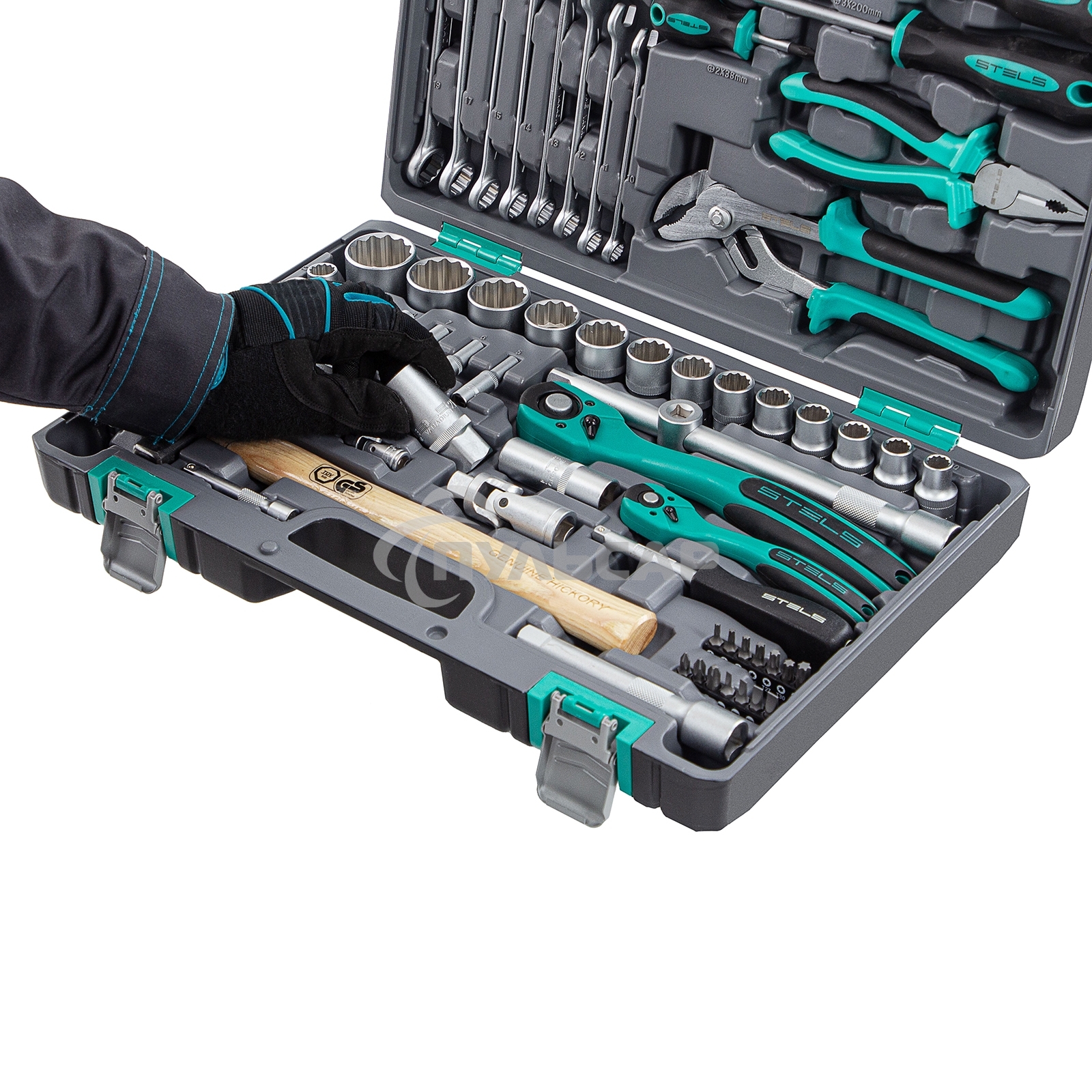 Набор инструментов 76 предметов 12 гранные головки 14116 STELS