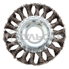 Щетка Matrix для УШМ 100 мм, посадка 22,2 мм, плоская, крученая металлическая проволока