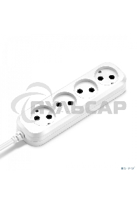 Сетевой удлинитель Buro BU-PSL4.3/W 3м (4 розетки) белый (пакет ПЭ)