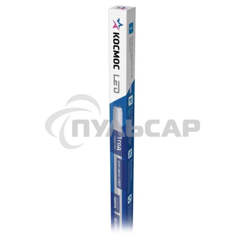 Лампа светодиодная 10Вт 220В G13 4000К GLASS 600мм T8 Космос Lksm_LED10wG13T840GL