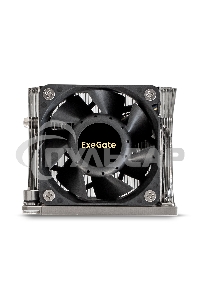 Кулер для процессора ExeGate ESNK-P0068APS4.PWM.2U.3647.Cu серебристый/черный, 60 мм, алюминий/медь, 6800 об/мин, 52 дБ, 4 pin, 205 Вт, 64.5 мм