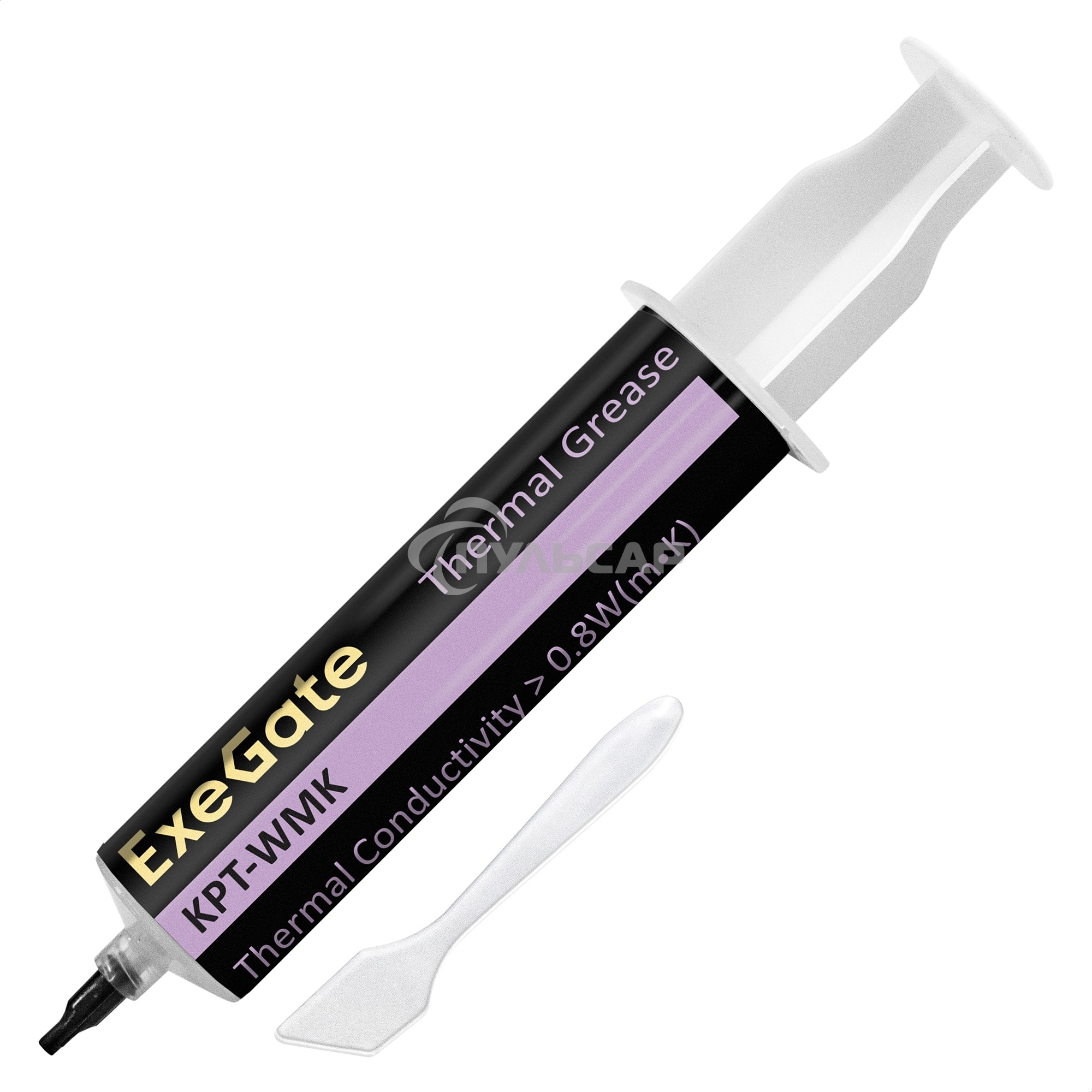 Термопаста ExeGate KPT-WMK (0,8 Вт/(м•К), 50г, шприц с лопаткой)