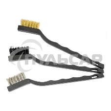 Набор щеток Matrix, 3 шт., металлические с пластмассовой ручкой, малые