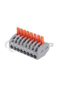 Универсальная клемма Rexant СМК 222-418, 8-проводная серая 0,08-2,5/4мм² (20 шт/уп)