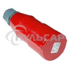 Вилка Lanmaster LAN-IEC-309-32A3P/F трехфазная мама 32A 380V разборная красная
