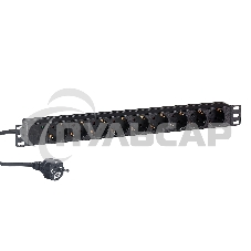 Блок розеток горизонтальный ExeGate ServerPro PDU-19H904 Al-9S-EU2.5, 19