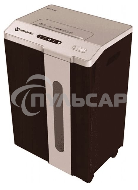 Шредер New United Etalon ET-15M серый (секр.P-5)/перекрестный/15лист./25.6лтр./скрепки/скобы/пл.карты/CD